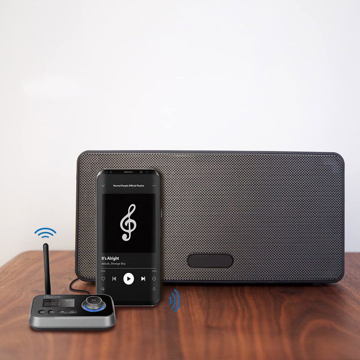 Trasmettitore e Ricevitore Audio Bluetooth 5.0 con Display LCD - Logilink IDATA BLT-AU13