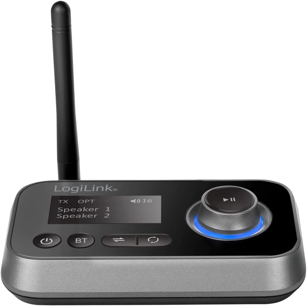 Bluetooth 5.0 Audio Transmitter and Receiver with LCD Display - Logilink IDATA BLT-AU 13