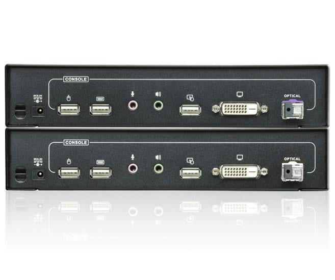 Extender KVM USB DVI 1920 x 1200 Fiber 20 km - Aten IDATA CE- 690