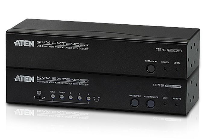 Extender KVM USB VGA Dual View with Deskew 300 m - Aten IDATA CE- 775