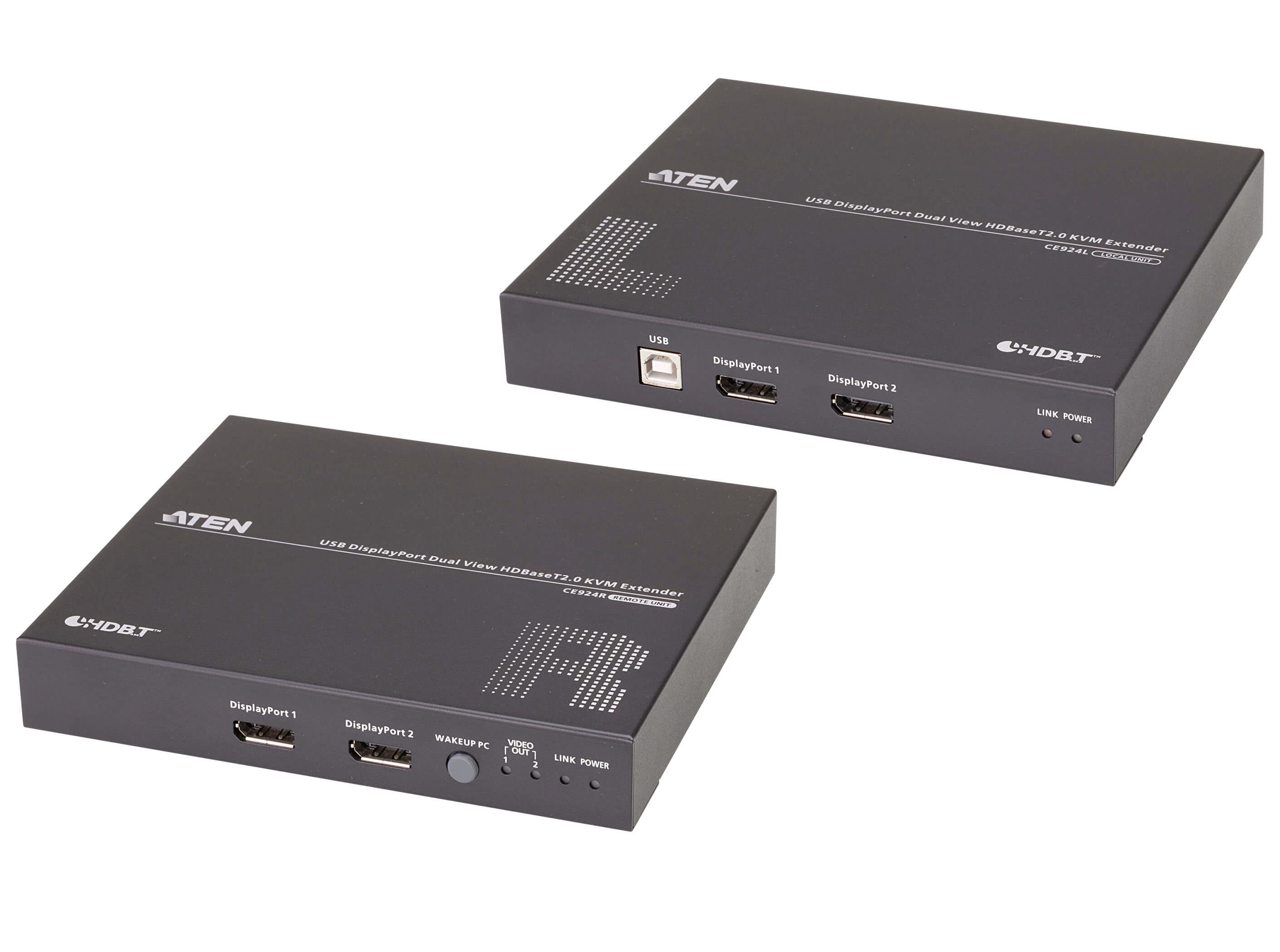 Extensor KVM USB DisplayPort Dual View HDBaseT 2.0 - Aten IDATA CE- 924