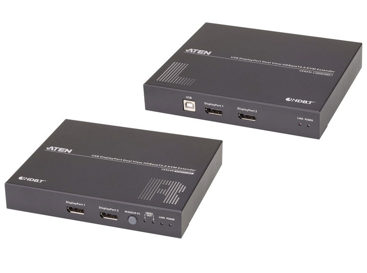 Extensor KVM USB DisplayPort Dual View HDBaseT 2.0 - Aten IDATA CE- 924