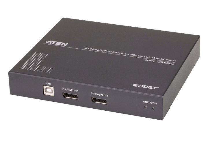 Extensor KVM USB DisplayPort Dual View HDBaseT 2.0 - Aten IDATA CE- 924