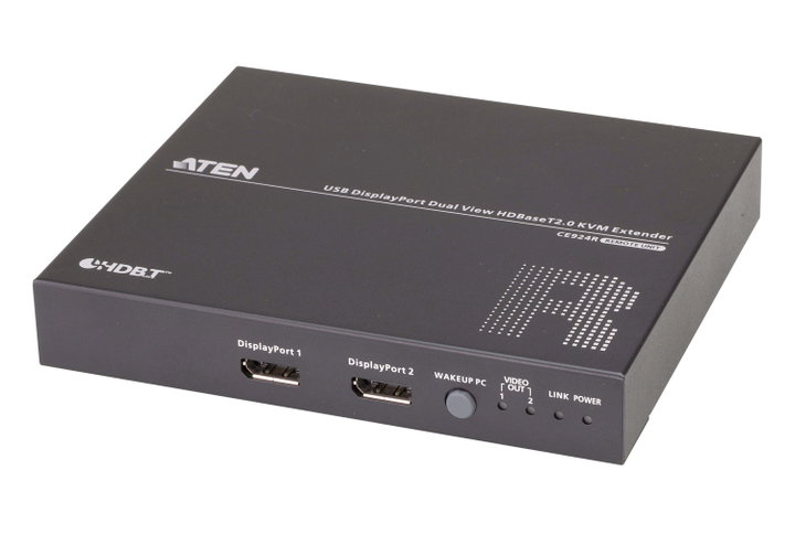 Extensor KVM USB DisplayPort Dual View HDBaseT 2.0 - Aten IDATA CE- 924