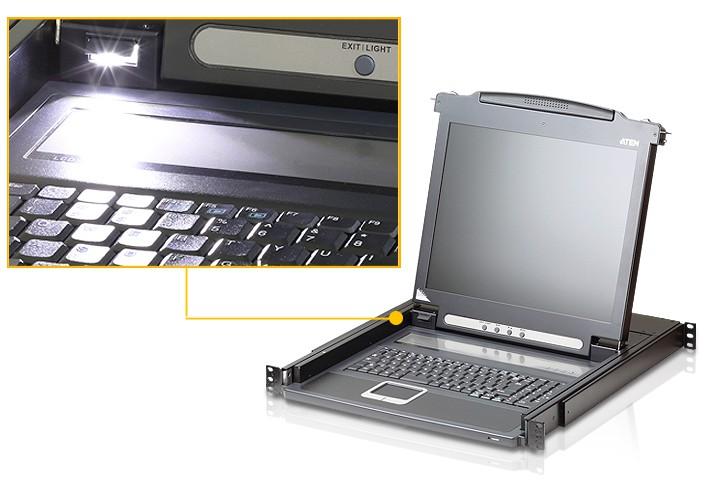 Console USB-PS2 VGA con LCD 17'' da rack 19'', CL1000m - Aten IDATA CL-1000M