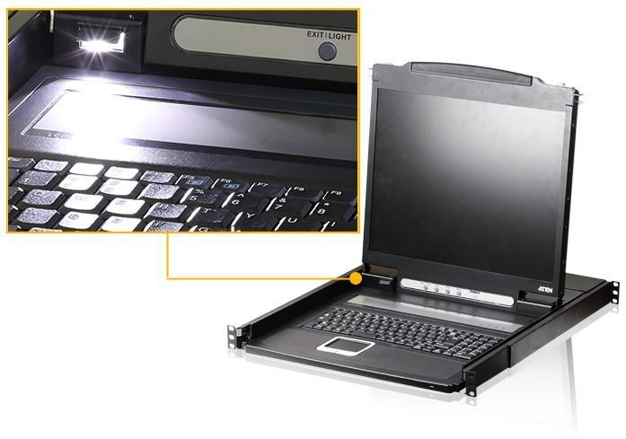 USB-PS 2 VGA console with LCD 19 " by rack 19 " - Aten IDATA CL- 1000 N