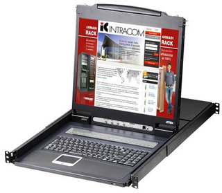 Switch KVM USB-PS 2 8 Doors with LCD 19 " by rack 19 " - Aten IDATA CL- 1308 N