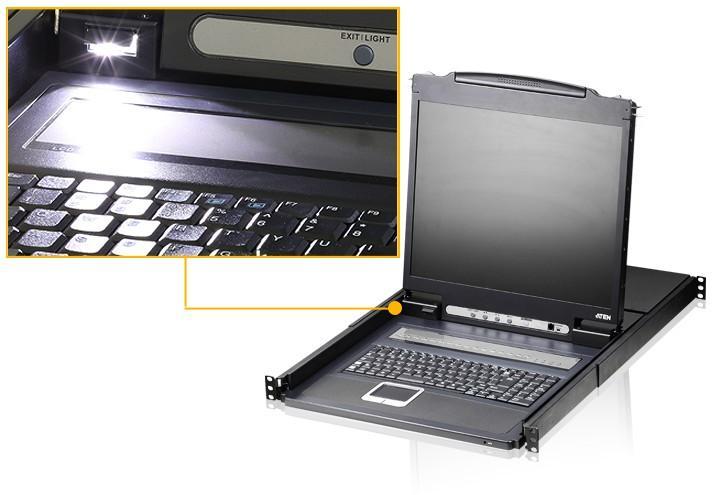 Switch KVM USB-PS 2 8 Doors with LCD 19 " by rack 19 " - Aten IDATA CL- 1308 N