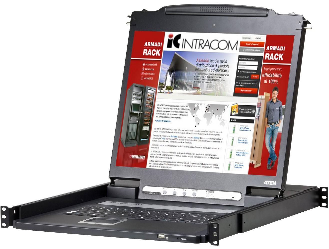 Console Leggera USB-PS2 con LCD LED 19'', CL3000N - Aten IDATA CL-3000N