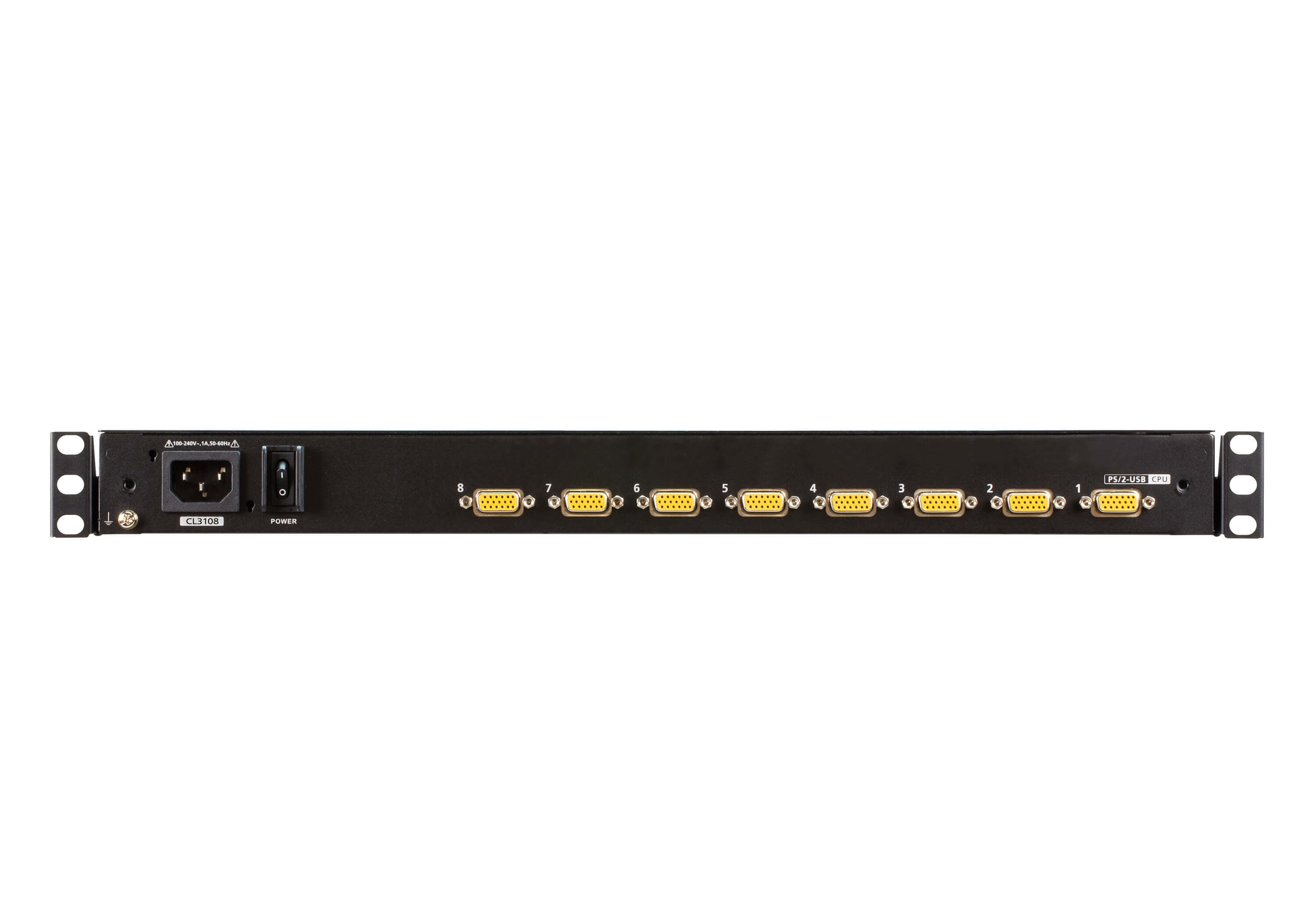 Switch KVM LCD Widescreen a Binario Singolo PS2-USB VGA 8 porte, CL3108NX - Aten IDATA CL-3108NX