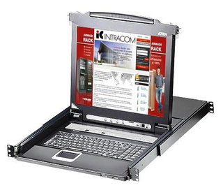 Switch KVM USB-PS 2 VGA 8 Doors with LCD 17 " and USB Port - Aten IDATA CL- 5708 M