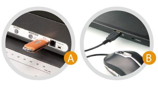 Switch KVM USB-PS2 VGA 16 Porte LCD 17'' e porta USB rack 19'' - Aten IDATA CL-5716M