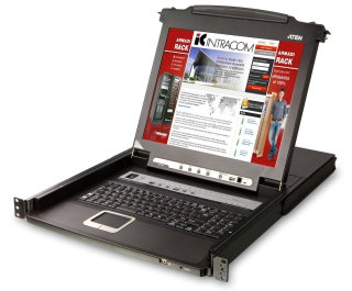 USB-PS 2 VGA console with LCD 19 " and USB port (Dual Rail) - Aten IDATA CL- 5800 N