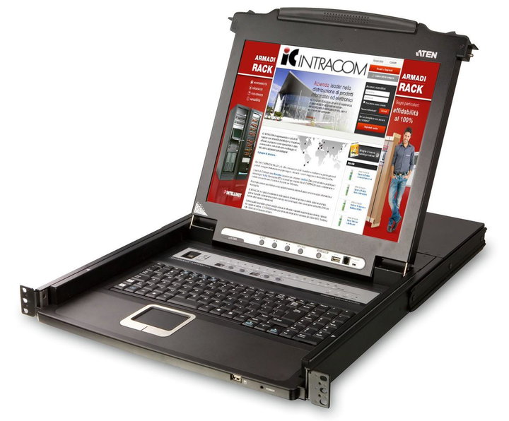 USB-PS 2 VGA console with LCD 19 " and USB port (Dual Rail) - Aten IDATA CL- 5800 N