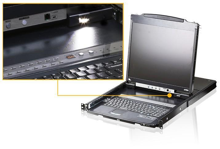 USB-PS 2 VGA console with LCD 19 " and USB port (Dual Rail) - Aten IDATA CL- 5800 N
