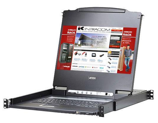 Console KVM Switch DVI USB LCD 17.3'' Full HD da rack 19'', CL6700MW - Aten IDATA CL-6700MW