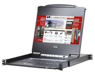 Console KVM Switch DVI USB LCD 17.3'' Full HD da rack 19'' - Aten IDATA CL-6700MW