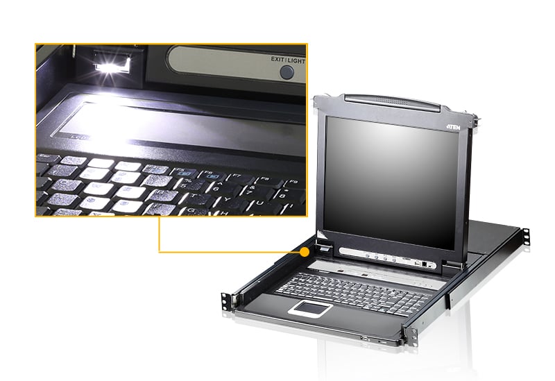 Switch KVM LCD a Binario Singolo PS2-USB VGA a 16 porte 19'', CL5716N - Aten IDATA CL5716N