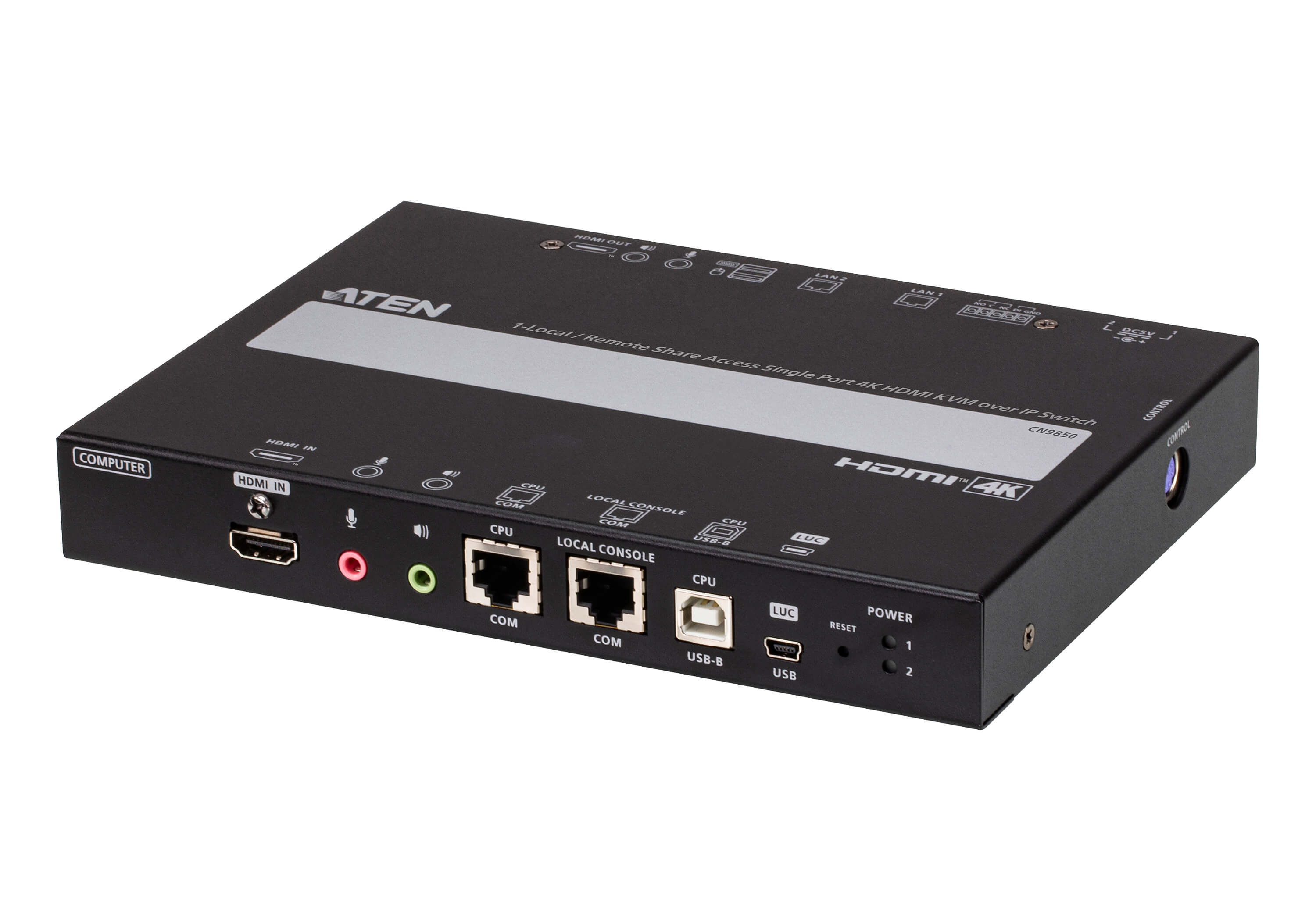 LCD console with switch KVM Over IP 4 K Shared Access Local/Remote - Aten IDATA CN- 9850