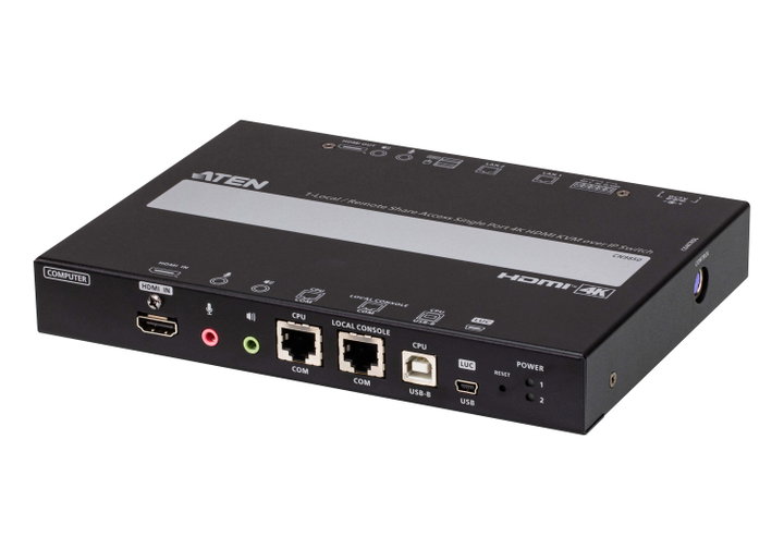 LCD console with switch KVM Over IP 4 K Shared Access Local/Remote - Aten IDATA CN- 9850