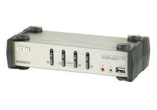 Switch KVM VGA 4 porte USB/PS2 con audio e OSD - Aten CS1734B