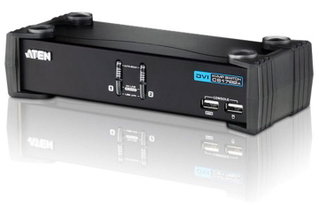 Switch KVM USB DVI a 2 Porte con Audio e Hub USB - Aten IDATA CS-1762