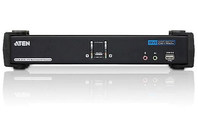 Switch KVM USB DVI Dual Link to 2 Doors with Audio and USB Hub - Aten IDATA CS- 1782