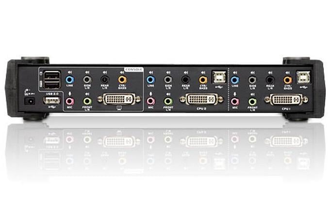 Switch KVM USB DVI Dual Link to 2 Doors with Audio and USB Hub - Aten IDATA CS- 1782