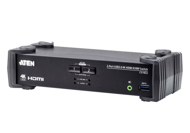 Switch USB 3.2 4K HDMI KVMP a 2 porte con Modalità Mixer Audio - Aten IDATA CS-1822