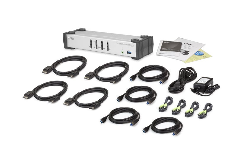 Switch DisplayPort KVMP USB3.0 a 4 porte, CS1914 - Aten IDATA CS-1914