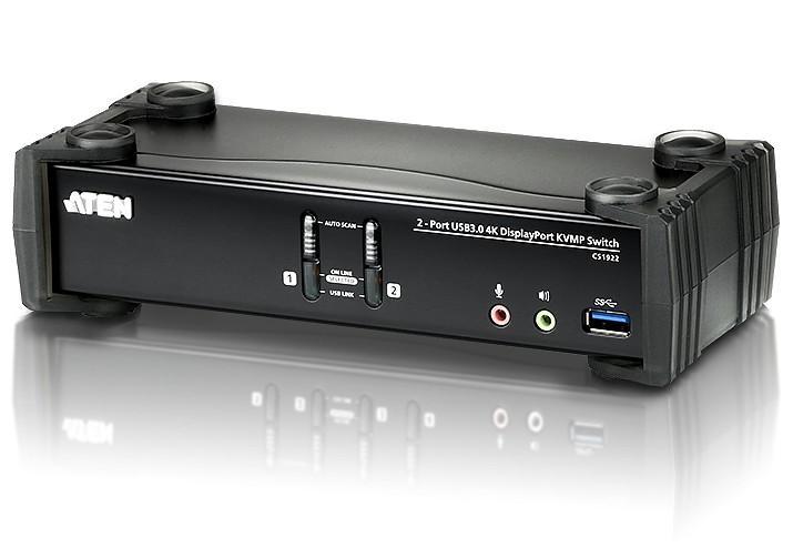 Switch KVMP 4 K DisplayPort to 2 USB ports 3.0 , CS 1922 - Aten IDATA CS- 1922