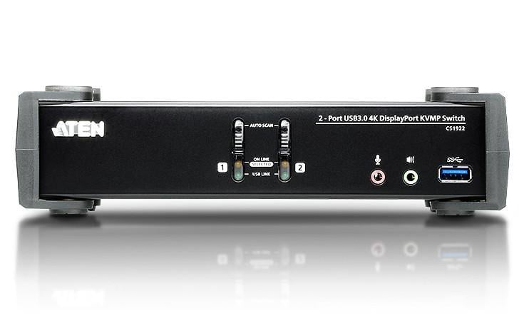 Switch KVMP 4 K DisplayPort to 2 USB ports 3.0 , CS 1922 - Aten IDATA CS- 1922