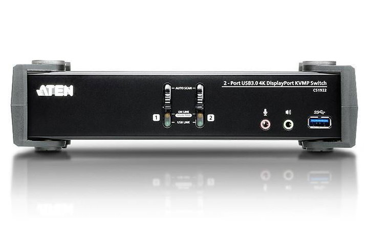 Switch KVMP 4 K DisplayPort to 2 USB ports 3.0 , CS 1922 - Aten IDATA CS- 1922