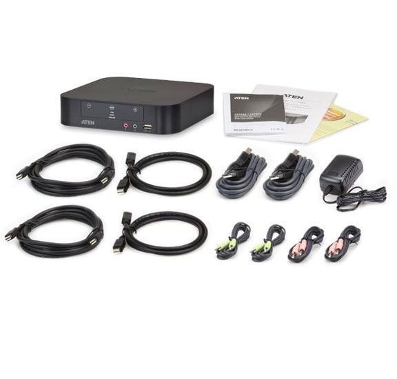 Switch KVMP per doppio schermo Mini DisplayPort (ThunderBolt) 2 USB, CS1942-AT-G - Aten IDATA CS-1942