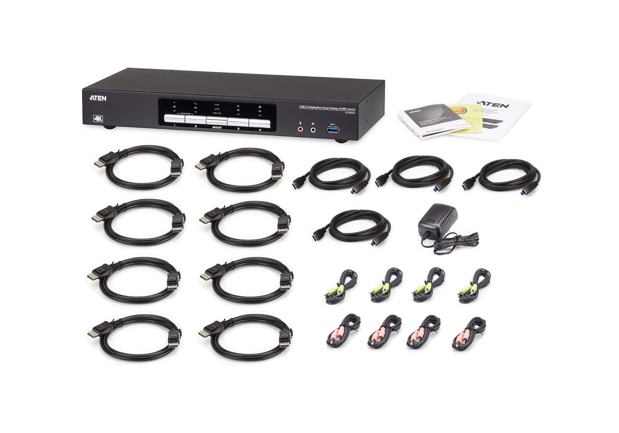 Switch KVMP Schermo Doppio USB3.0 4K DisplayPort 4 porte, CS1944DP - Aten IDATA CS-1944DP