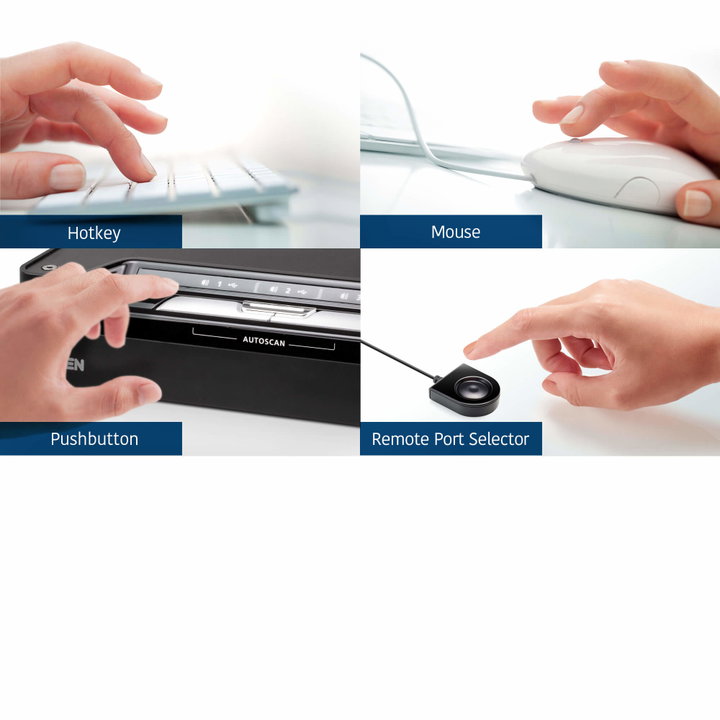 Switch KVMP USB-C DisplayPort Hybrid to 3 ports - Aten IDATA CS- 1953
