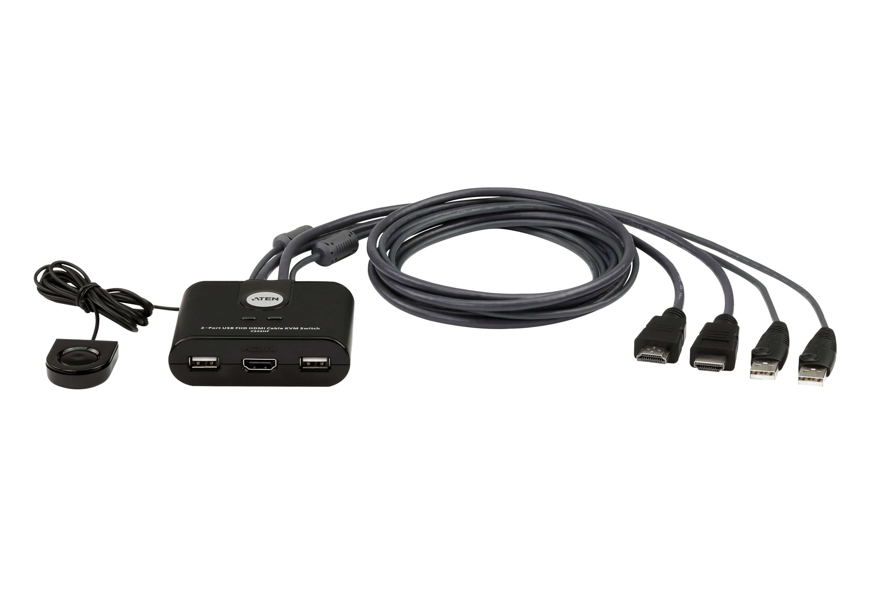 Switch KVM Cablato HDMI FHD USB a 2 porte, CS22HF - Aten IDATA CS-22HF