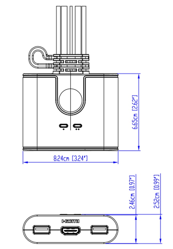 Switch KVM Cablato HDMI FHD USB a 2 porte, CS22HF - Aten IDATA CS-22HF