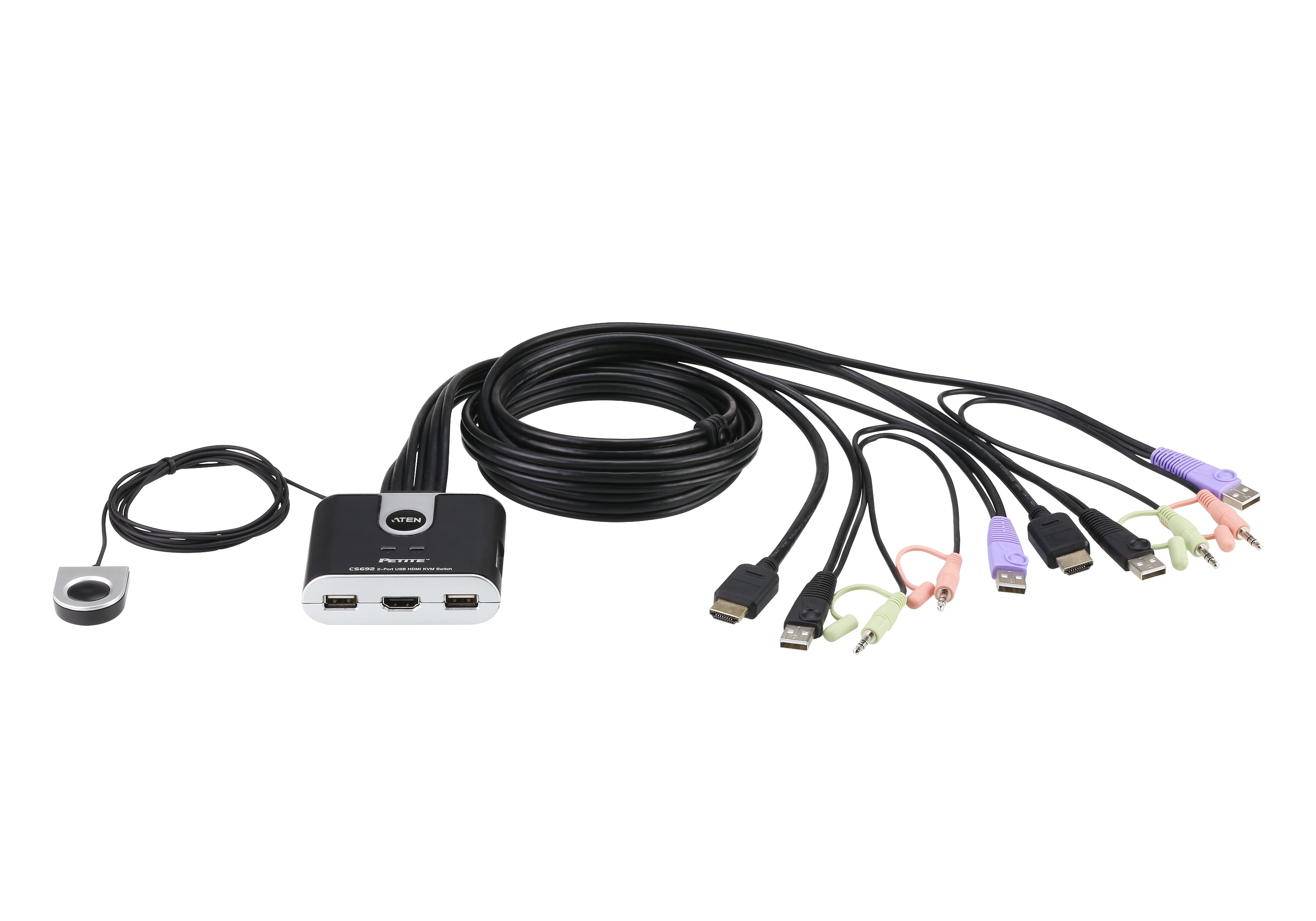 Switch KVM USB HDMI a 2 porte con Audio, CS692 - Aten IDATA CS-692