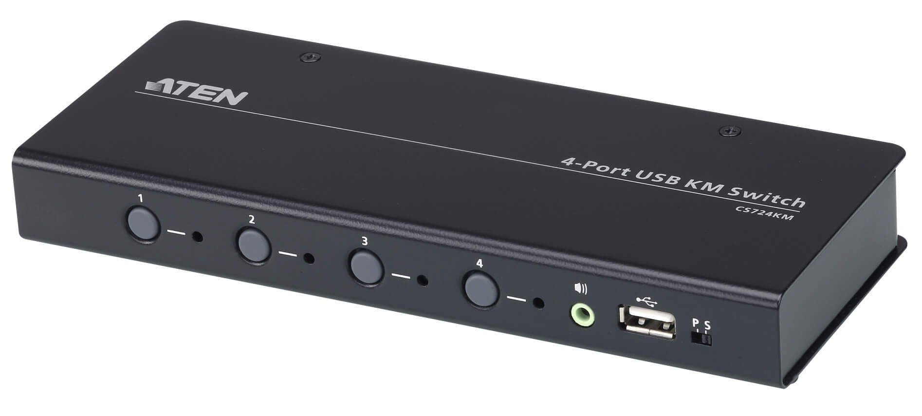 Switch KM USB a 4 porte illimitato con Cavi, CS724KM - Aten IDATA CS-724KM