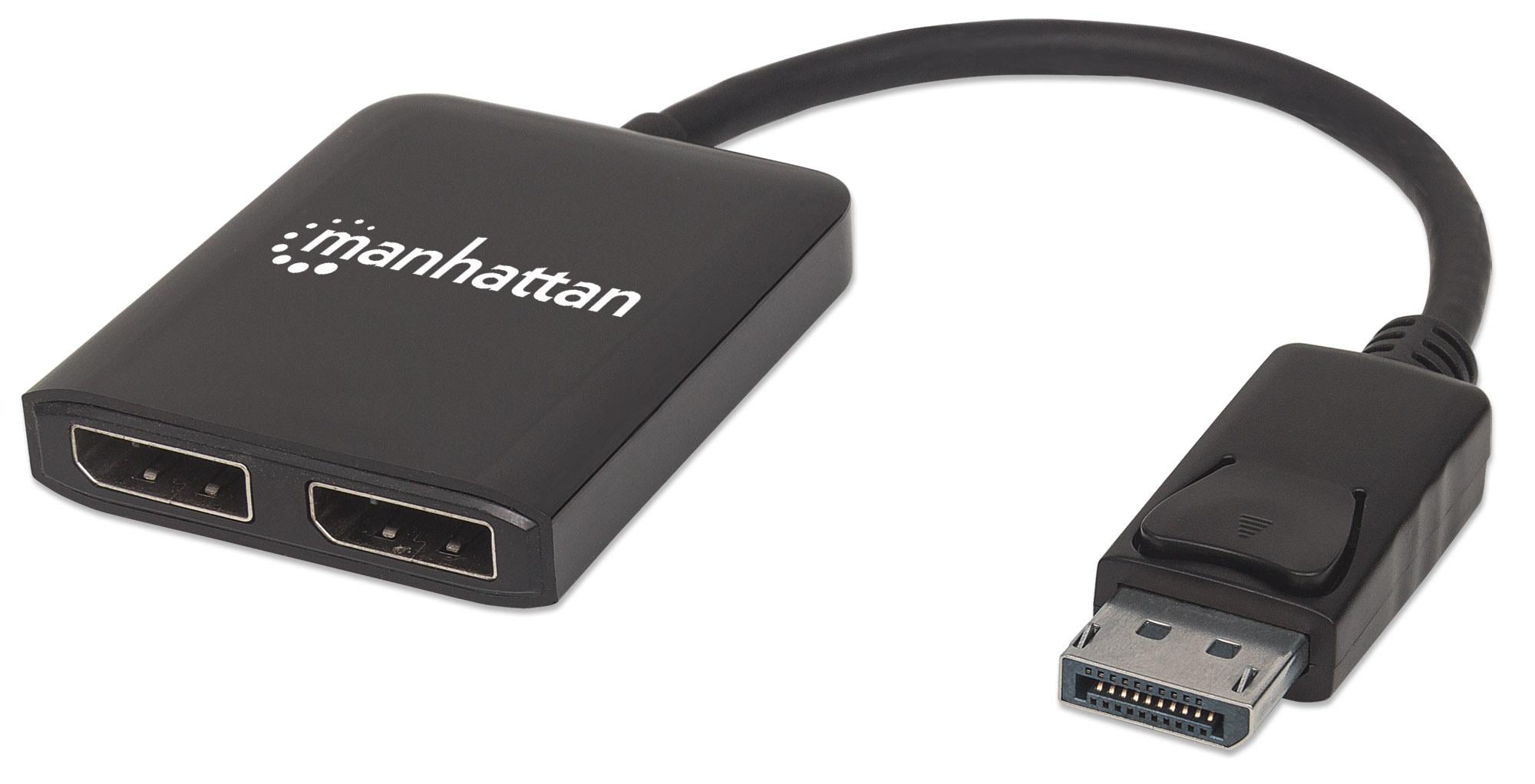Splitter Hub DisplayPort a 2 Monitor DisplayPort MST 4K@30Hz video UHD - Manhattan IDATA DP-102M