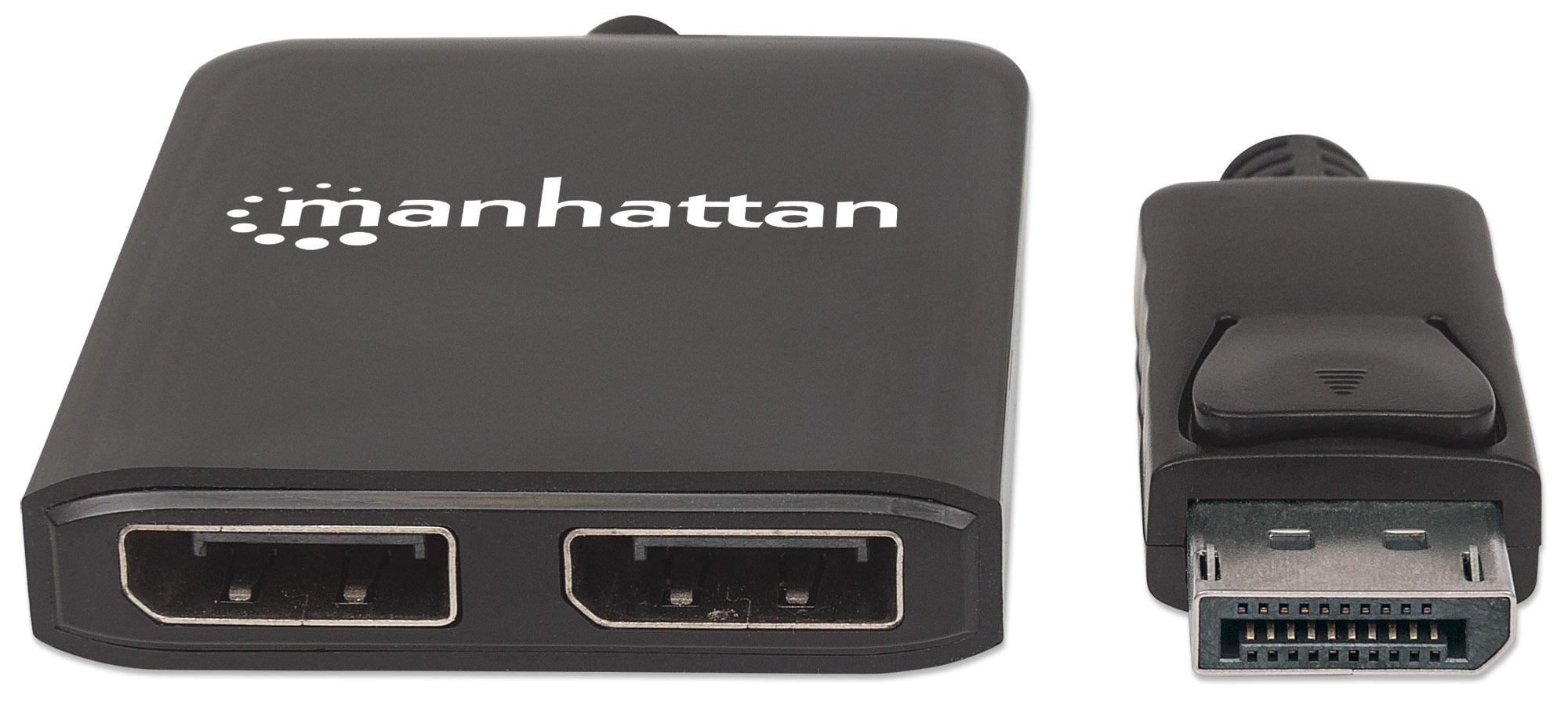 Splitter Hub DisplayPort a 2 Monitor DisplayPort MST 4K@30Hz video UHD - Manhattan IDATA DP-102M