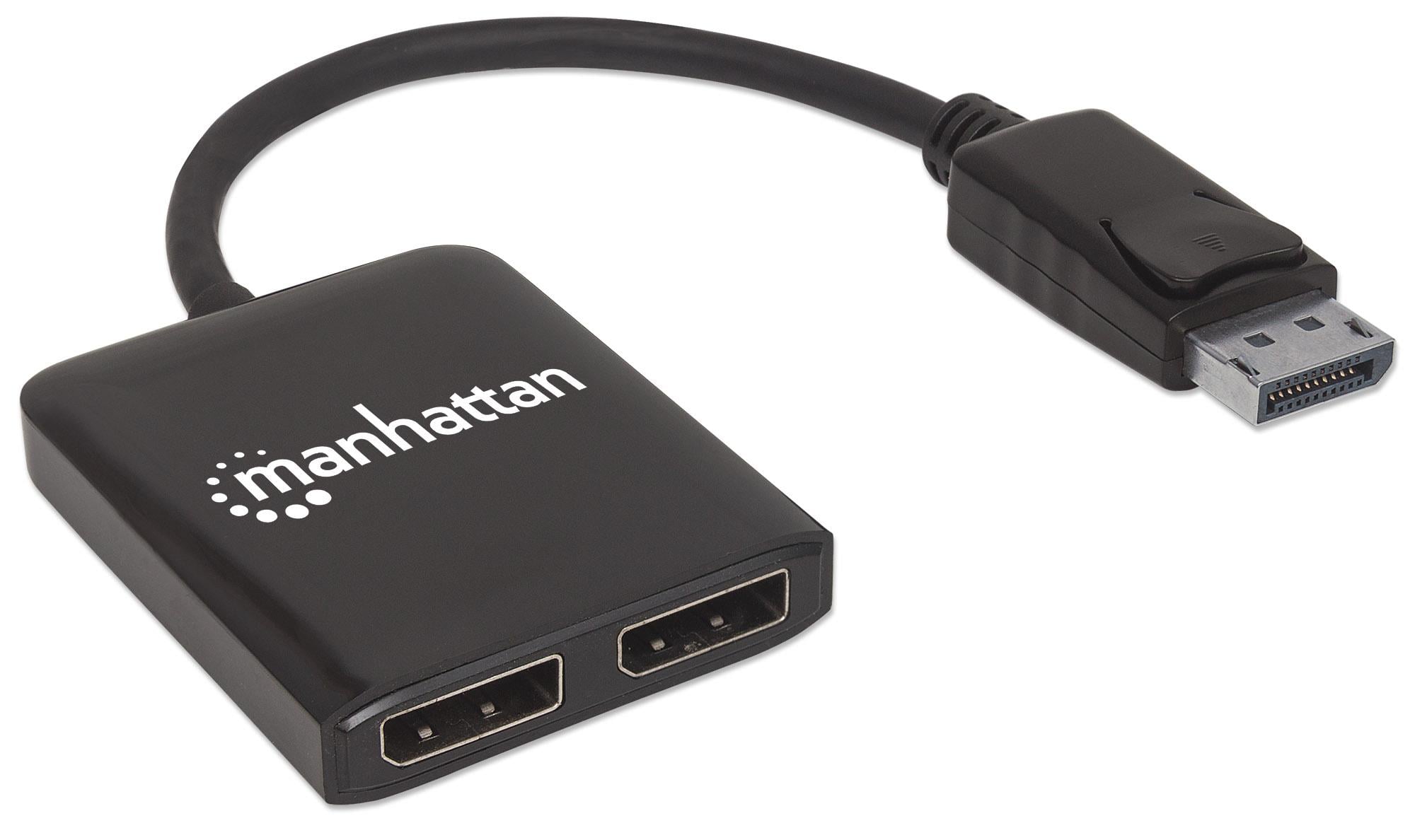 Splitter Hub DisplayPort a 2 Monitor DisplayPort MST 4K@30Hz video UHD - Manhattan IDATA DP-102M