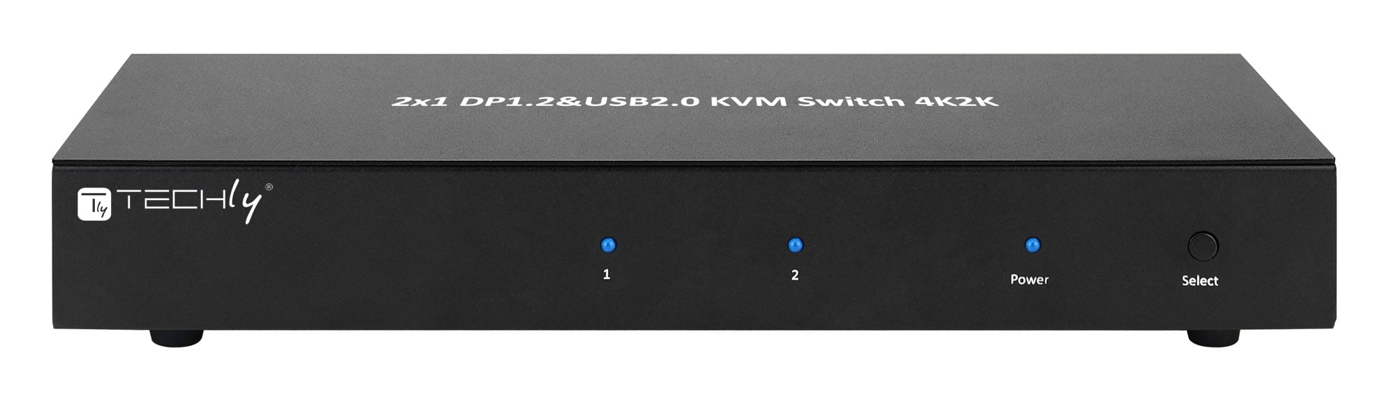 Switch KVM 2 porte DisplayPort1.2 per doppio Monitor - Techly IDATA DP-KVM2