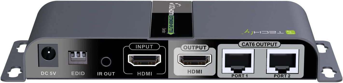 Extender Splitter HDMI 1x2 con IR su Cavo Cat6 fino a 40m - Techly IDATA EX-HL21TY