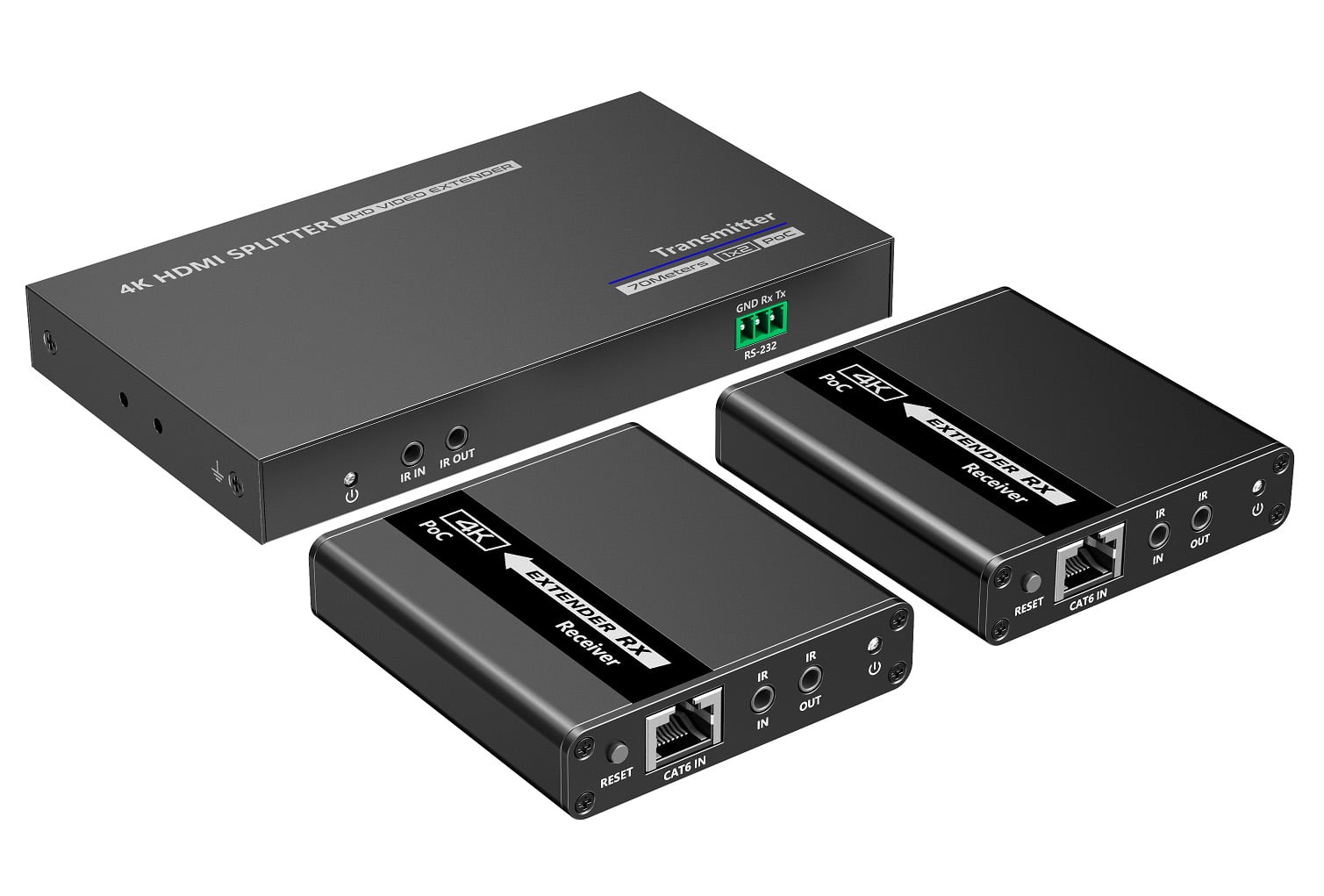 Extender Splitter HDMI 2 vie su Cavo di Rete 70m PoC - Techly IDATA EX-HL21TYP