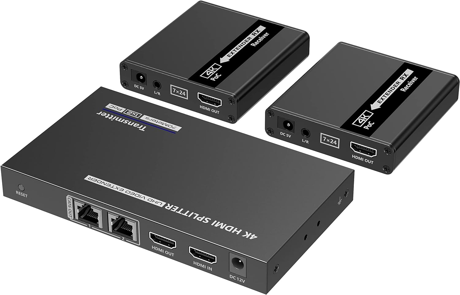 Extender Splitter HDMI 2 vie su Cavo di Rete 70m PoC - Techly IDATA EX-HL21TYP