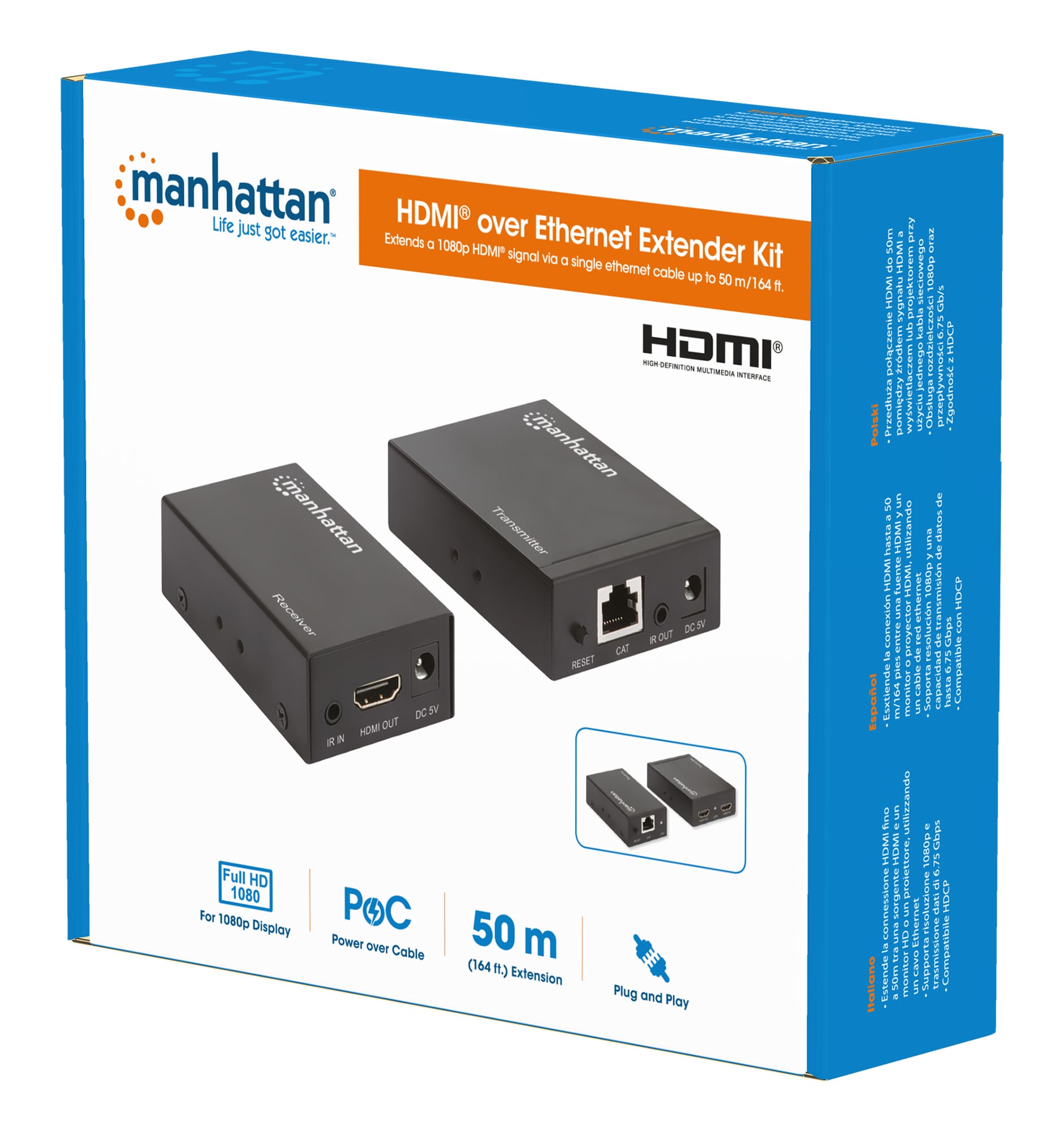 Kit Extender HDMI over Ethernet - Manhattan IDATA EX-HL61