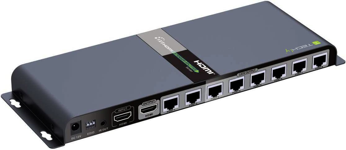 Extender Splitter HDMI 1x8 con IR su Cavo Cat6 fino a 40m - Techly IDATA EX-HL81TY