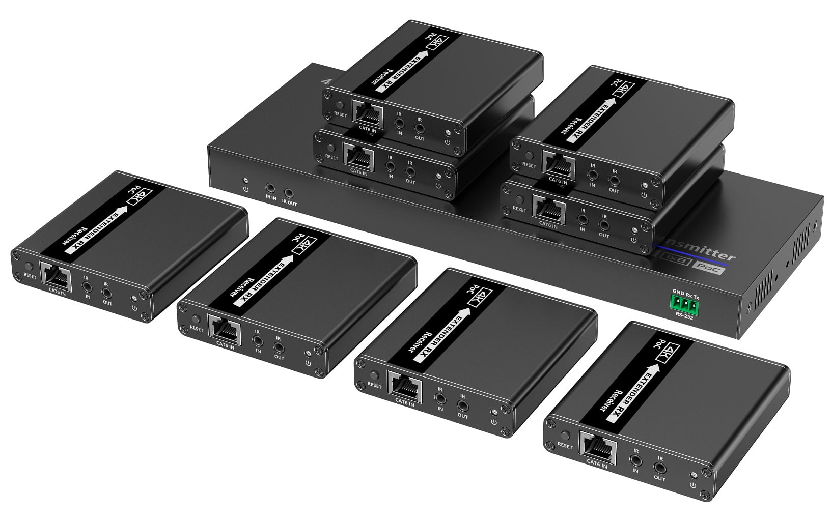Extender Splitter HDMI 8 vie su Cavo di Rete 70m PoC - Techly IDATA EX-HL81TYP
